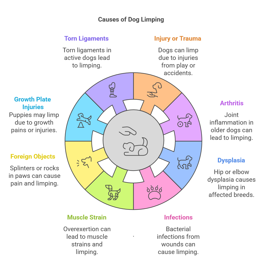 why is my dog limping - diagram